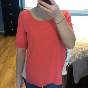 Coral pink/nude 2 toned blouse